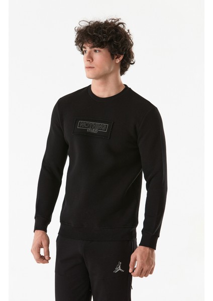 Yazı Baskılı Bisiklet Yaka Sweatshirt fırsatları
