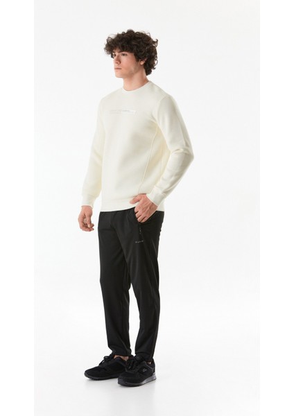 Kabartma Baskılı Bisiklet Yaka Sweatshirt fırsatları