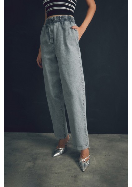 Beli Lastikli Cepli Wide Leg Jean modelleri