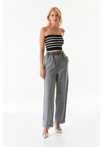 Beli Lastikli Cepli Wide Leg Jean indirimleri