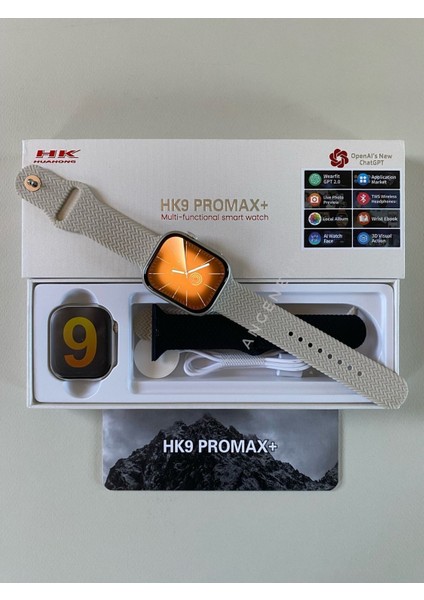 Hk9 Pro Max Plus (5 Kordon Özel Seçmeli) Son Versiyon Watch 10 Amoled Ekran Akıllı Saat modelleri