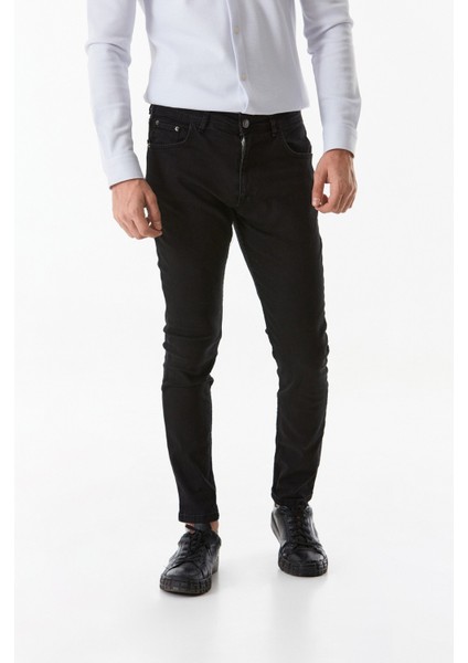 Fermuarlı Straight Jean Pantolon