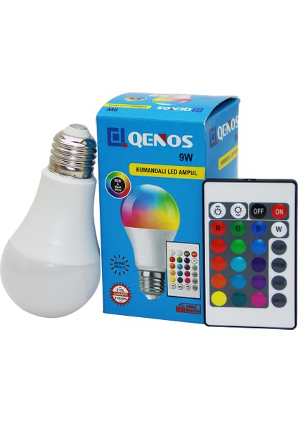 9W - E27 Rgb - Kumandalı LED Ampul (4199)