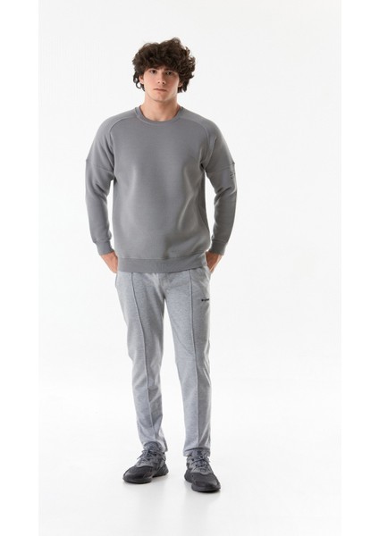 Basic Bisiklet Yaka Sweatshirt