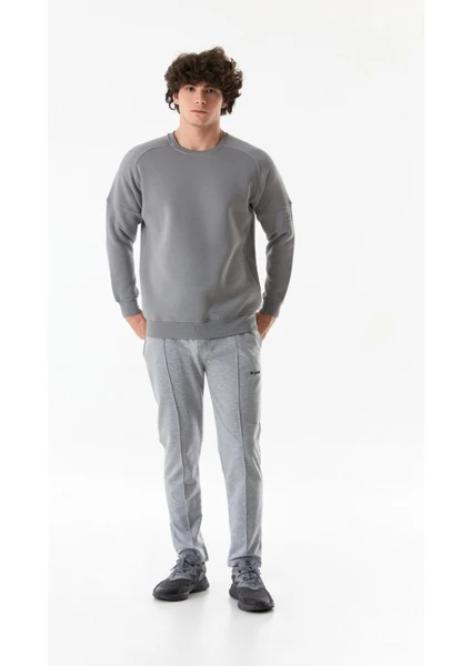 Basic Bisiklet Yaka Sweatshirt