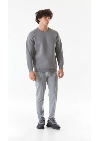 Basic Bisiklet Yaka Sweatshirt