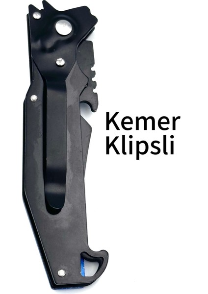 Kamp Düğmeli Çakı Kemer Klipsli
