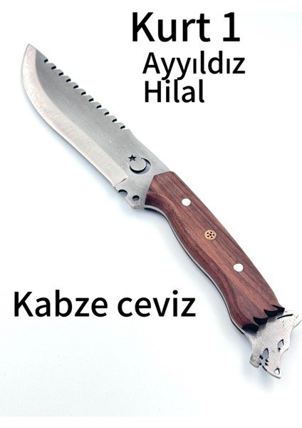 Kamp Büyük Boy Kurt Model Bıçak Hediye Kılıflı