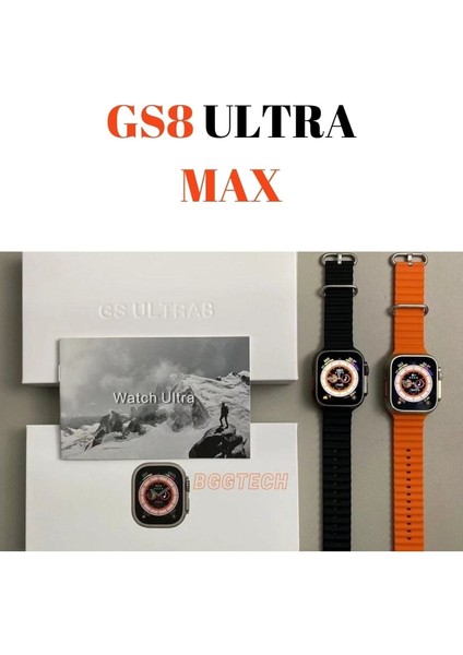 Note 10 Pro Uyumlu Gs 8 Ultra Max Watch 8 49 mm Kordon Kilitli Vidalı 2.08 Ekranlı Akıllı Saat