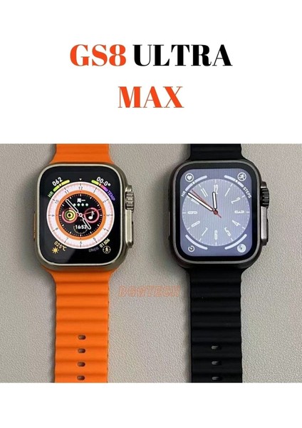 Note 10 Pro Uyumlu Gs 8 Ultra Max Watch 8 49 mm Kordon Kilitli Vidalı 2.08 Ekranlı Akıllı Saat