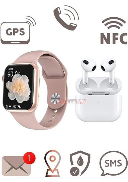 Tüm Telefonlarla Uyumlu Dtno1 Watch 7 Pro Max Akıllı Saat Tws 3.nesil Bluetooth Kulaklık