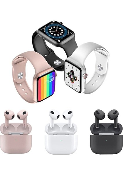 Tüm Telefonlarla Uyumlu Dtno1 Watch 7 Pro Max Akıllı Saat Tws 3.nesil Bluetooth Kulaklık