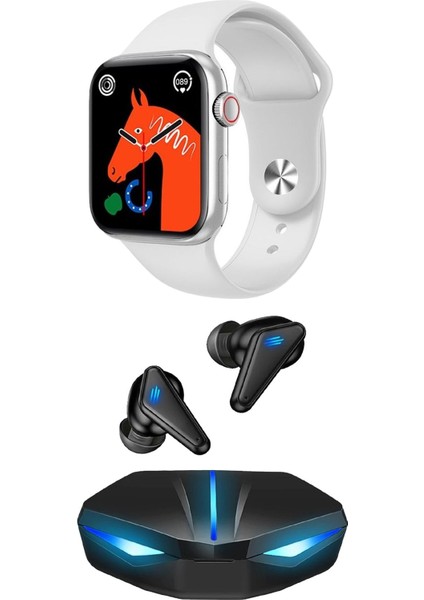 Watch 8 Akıllı Saat ve K55 Işıklı Oyuncu Bluetooth Kulaklık Kampanya Seti fiyatları