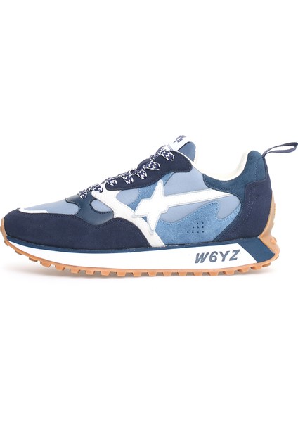 Beyaz - Mavi - Lacivert Erkek Sneaker Loop-Unı.