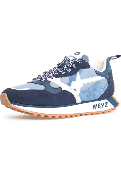 Beyaz - Mavi - Lacivert Erkek Sneaker Loop-Unı.