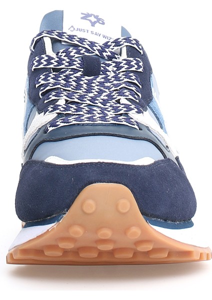 Beyaz - Mavi - Lacivert Erkek Sneaker Loop-Unı.
