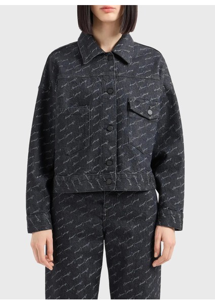 Siyah Kadın Denim Ceket 6DYB20