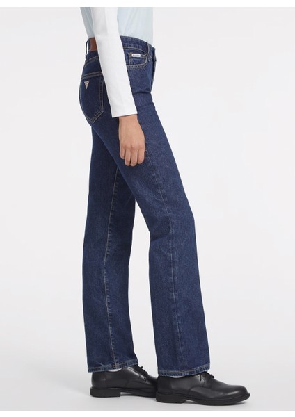 Normal Bel Boru Paça Regular Fit Koyu Mavi Kadın Denim Pantolon Gj G08 Mıd Rıse Stra - Eco Recy Co modelleri