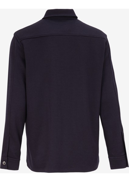 Basic Gömlek Yaka Düz Lacivert Erkek Gömlek F4WM-GML 2425 modelleri