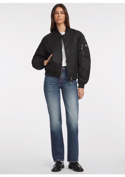 Normal Siyah Kadın Ceket Gj Bomber Jkt - Recy Nylon Satın 16