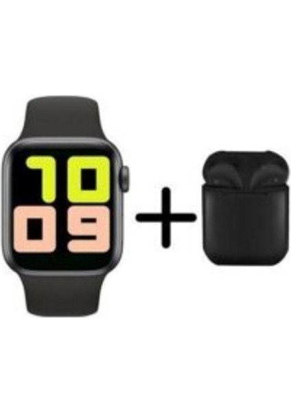 Xiaomi Redmi Note 8 Pro Watch 6 Series Akıllı Saat + Siyah Tws I12 Bluetooth Kulaklık (Uyumlu)