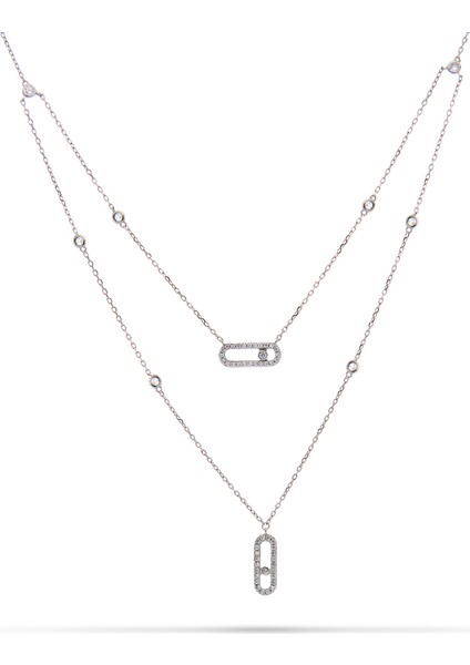Swarovski Taşlı Kolye (Altın Kaplama)