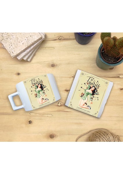 Burçlar/boğa Burcu Set 4 - Fincan Kupa-Taş Bardak Altlığı 1 fiyatları