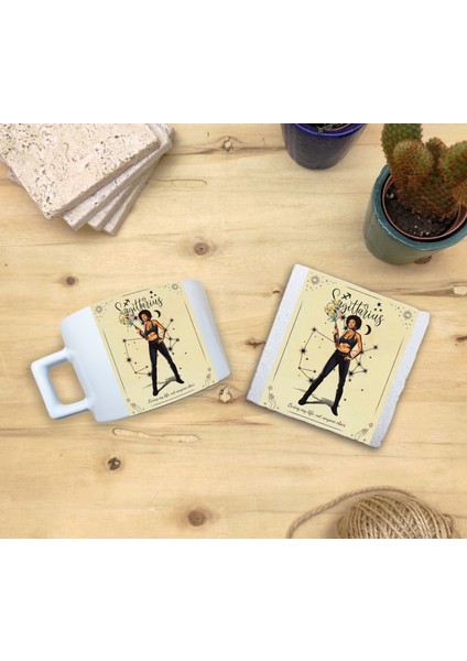 Burçlar/yay Burcu Set 4 - Fincan Kupa-Taş Bardak Altlığı 1 fiyatları