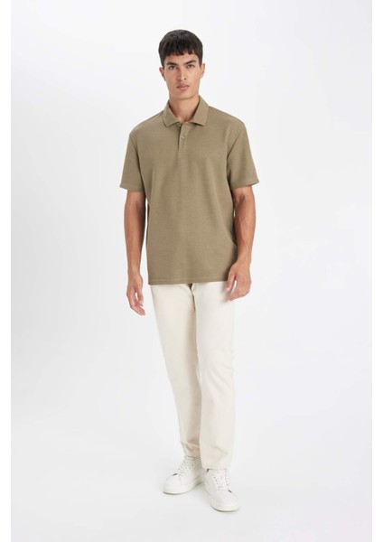 New Regular Fit Basic Düz Kısa Kollu Polo Tişört B4939AX24AU