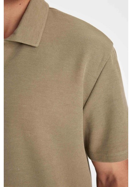 New Regular Fit Basic Düz Kısa Kollu Polo Tişört B4939AX24AU