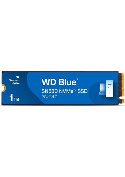 Digital 1tb Wd Mavi SN580 Nvme Dahili Katı Hal Sürücüsü SSD - Gen4 X4 Pcıe 16GB/S, M.2 2280, 4.150 Mb/s'ye Kadar - WDS100T3B0E
