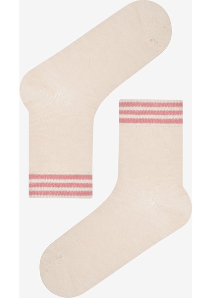 Triple Stripe 3lü Yeşil Pembe Soket Çorap
