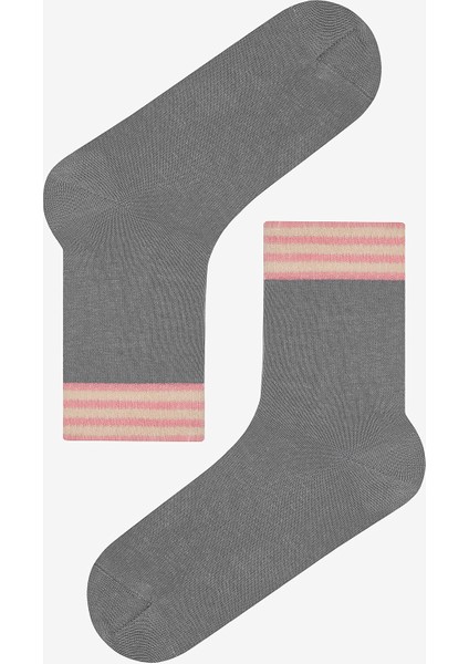 Triple Stripe 3lü Yeşil Pembe Soket Çorap