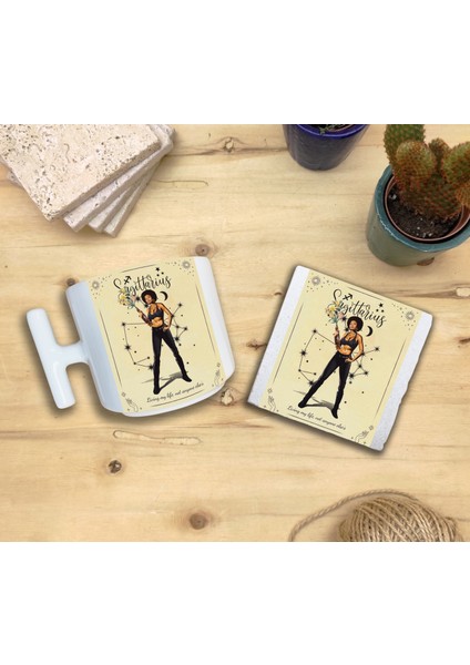 Burçlar/yay Burcu Set 9 - T Kulplu Fincan Kupa-Taş Bardak Altlığı 1 fiyatları