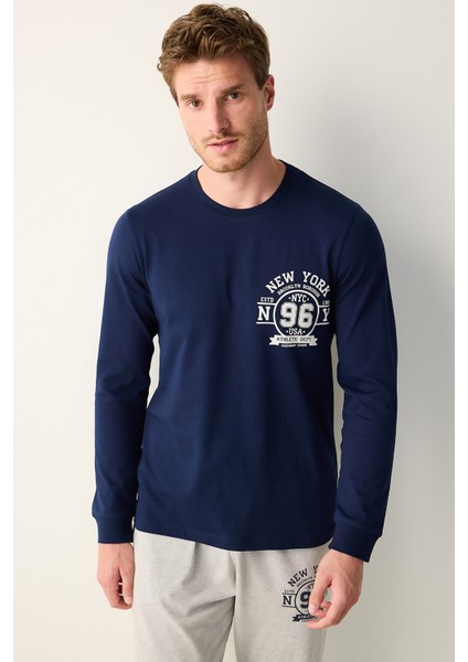 New York Çok Renkli Pantolon Pijama Takımı fırsatları