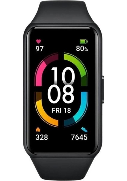 Band 6 Spor Saat 1.47" Amoled Ekran Meteor Siyah Akıllı Bileklik Resmi Distribütör Garantili