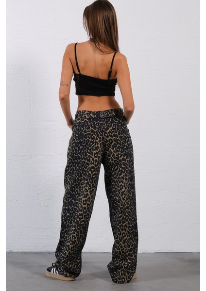 Toka Detaylı Bol Kesim Geniş Paça Rahat Baggy Jean Kot Salaş Kadın Pantolon @milano indirimleri