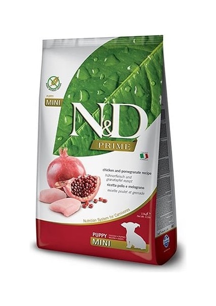 Prime Tavuklu Küçük Irk Tahılsız Yavru Köpek Maması 2.5 kg
