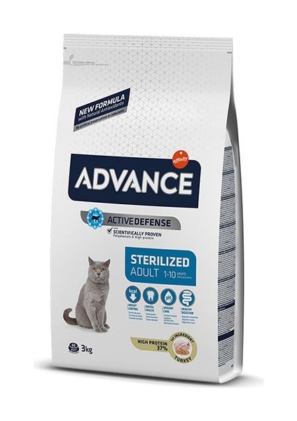 Sterilised Hindili Yetişkin Kısırlaştırılmış Kedi Maması 3 kg
