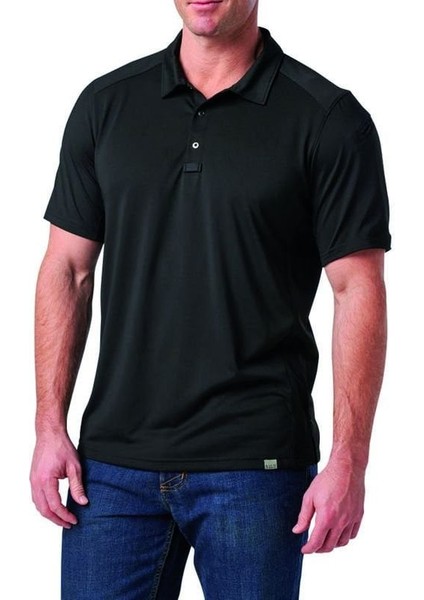 Paramount Crest Polo Kısa Kol Sıyah Tısort