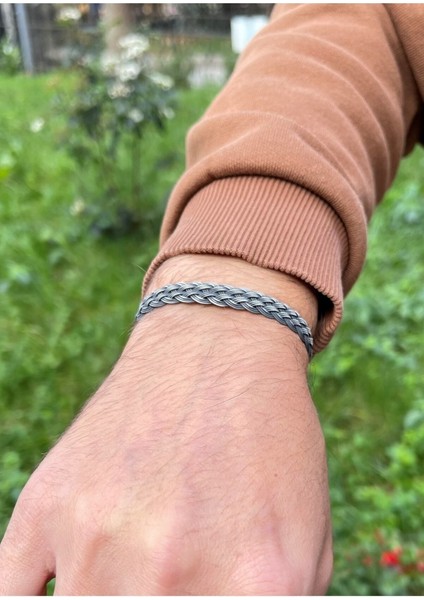 Şık unisex gümüş kazaziye örgü bileklik, zarif ve hafif tasarım, 950 ayar, mat gümüş fiyatları
