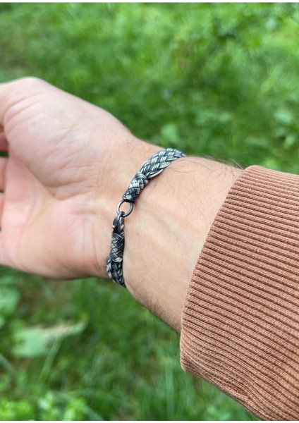 Şık unisex gümüş kazaziye örgü bileklik, zarif ve hafif tasarım, 950 ayar, mat gümüş fırsatları