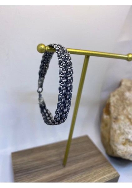 Şık unisex gümüş kazaziye örgü bileklik, zarif ve hafif tasarım, 950 ayar, mat gümüş indirimleri