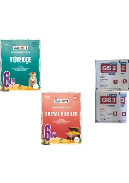 2025 6. Sınıf Classmate Türkçe Soru Bankası - Sosyal Bilgiler Soru Bankası + Deneme