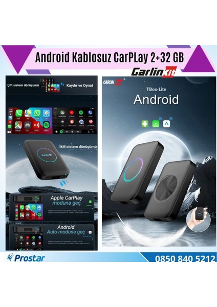 3 In 1 Carlinkit CPC200 Tbox Lite Android 2 GB 32 GB Android Aut