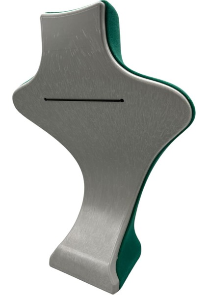 Yerli Üretim Londra Model Süet Kumaş Yeşil Renk 28/ 22 cm Kolye Sergileme Mankeni