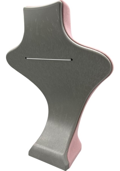 Yerli Üretim Londra Model Süet Kumaş Pembe Renk 28/ 22 cm Kolye Sergileme Mankeni fiyatları