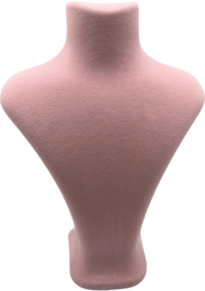 Yerli Üretim Londra Model Süet Kumaş Pembe Renk 28/ 22 cm Kolye Sergileme Mankeni modelleri