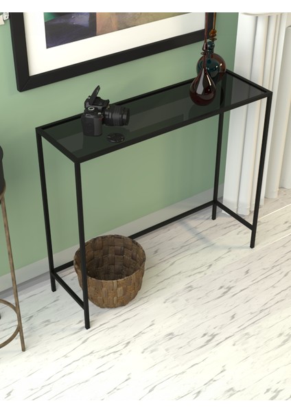 Fumo Metal Dresuar Dekoratif Kahve Köşesi Konsol Siyah Füme Camlı fiyatları