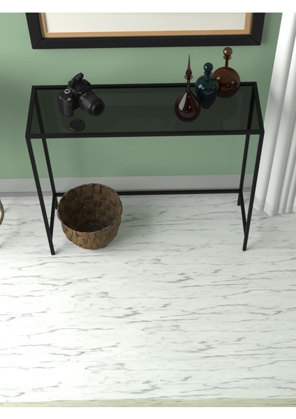 Fumo Metal Dresuar Dekoratif Kahve Köşesi Konsol Siyah Füme Camlı modelleri